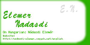 elemer nadasdi business card